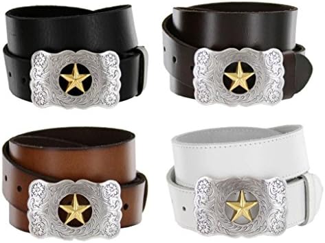 Texas Ranger Star Western Grein Leather Casual Jean Belt