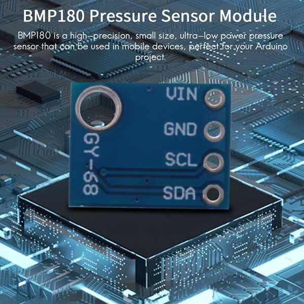 Oligemok 5pcs -68 BMP180 Módulo de sensor de temperatura de pressão barométrica Substitua BMP085