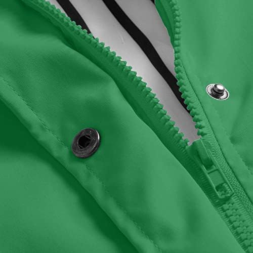 Puffer Jacket feminino, trabalho aberto de manga longa para mulheres lindas jaquetas de verão com zíper de poliéster com capuz com jaquetas de capuz Women Green
