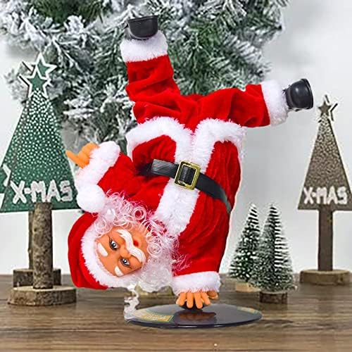 Lamentavelmente criativo Electric Handstand Dance Dance Dolls de Natal com Música Decorações Infantis Jardim Gnome estátuas pequenas