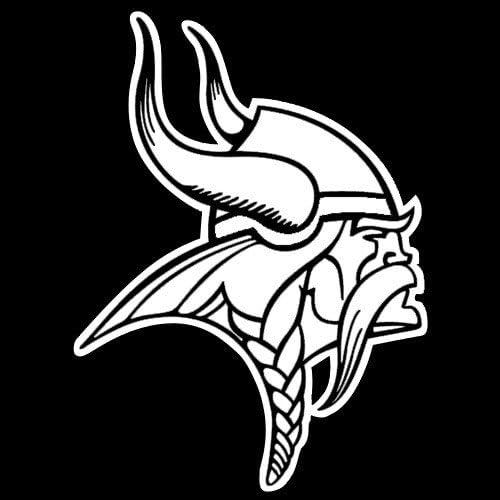 WinCraft NFL Minnesota Vikings 8x8 White Team Logo Decal