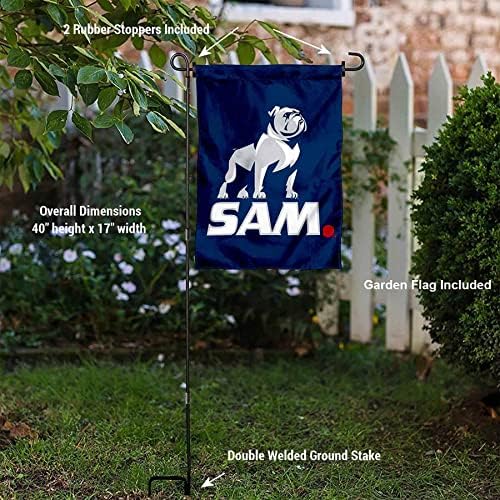 Bandeira do jardim de Samford Bulldogs com suporte