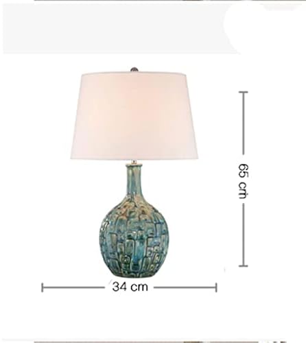 Irdfwh Ceramic Table Lamp para sala de estar Estudo Lâmpada de cabeceira de cabeceira Mediterrâneo Vintage Luz noturna