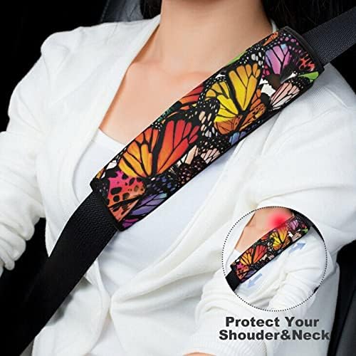 Colorido capa de cinto de segurança de borboleta colorida
