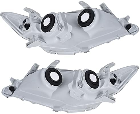 SILSCVTT FARÇONS Lâmpadas da cabeça frontal Substituição para 2012-2014 Toyota Camry Chrome Faróis do projetor Par de lado