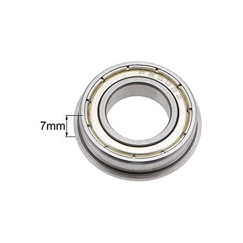 UXCELL F6902ZZ ROLAMENTOS DE FLANGED FLANGED 15mm x 28mm x 7mm de aço cromado blindado Z2 4pcs