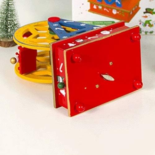 Klhhg Christmas Decoration Wooden Music Box Children Box Box de Música Decoração de Natal decoração