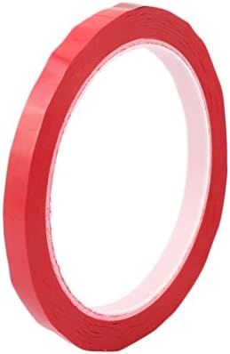 Aexit 10mm Fitas de adesivo único lacre o lado forte adesivo mylar fita de 50m comprimento de chama retardante logotipo de fita de espuma de fita vermelha vermelha