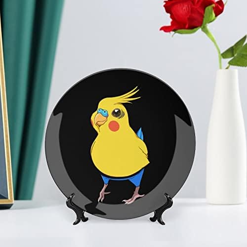 Bonzas de cerâmica Cockatiel Cockatiel Placas decorativas com ornamentos pendurados pratos de jantar