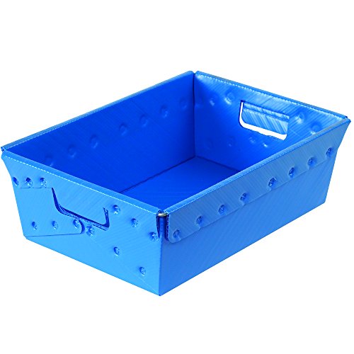 Caixas de armazenamento nidable plástico Aviditi, 23 x 15 x 16 polegadas, azul para organizar casas, armazéns e escritórios