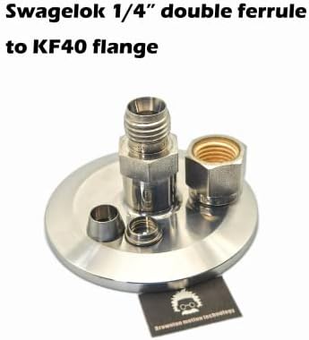 1/4 “Swagelok Double Ferrule to KF40 Flange Adaptador Compressão Ajuste Double Ferrule