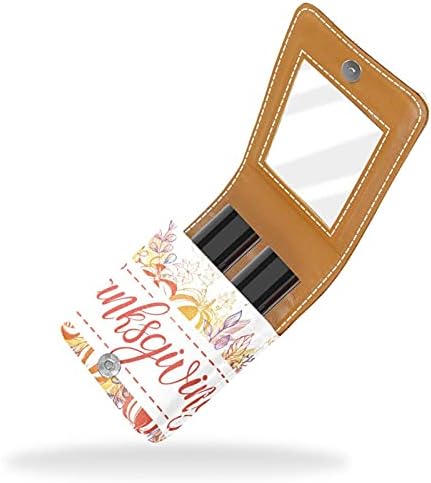 Caixa de batom de maquiagem para folhas externas Organizador portátil de batom portátil com espelho Mini Makeup Bag leva