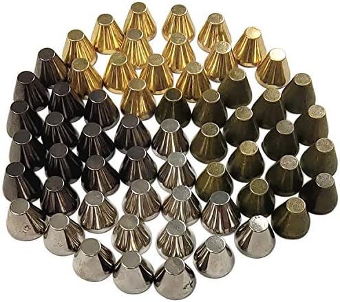 60 conjuntos, parafuso de cone de metal, rebastes de cabeça plana de cabeça de cabeça plana pés de pálpebra de bagagem