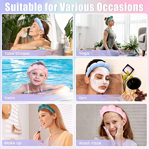 Mannolck Spa Bandas de cabeça, bandana para mulheres, 3 maquiagem de maquiagem, para lavar o rosto Remoção de maquiagem Skincare Skincare