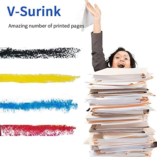 V-Surink Remanufacured Tink Cartucking Substituição para HP 61XL, Use com inveja 4500 5530 5534 5535 Deskjet 2540 1000
