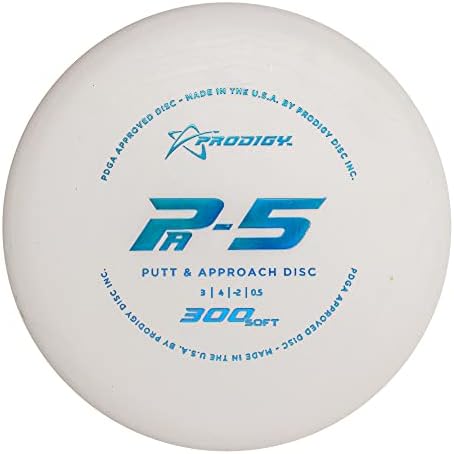 Prodigy Disc 300 Soft PA-5 | Putter de golfe de disco subestimável | Ótimo para turnovers e chinelos hyzer | 170-177G | Plástico flexível e macio | Ótimo putter para iniciantes no disco | As cores podem variar