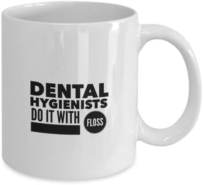 Higienistas dentários fazem isso com Floss Funny Coffee Coffee Caneca Colega Dental
