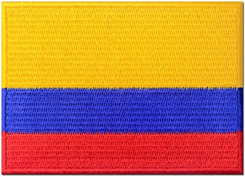 Patch bordado da Colômbia Ferro bordado Ferro colombiano em costura no emblema nacional