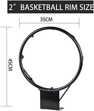 Acessório de substituição de aro de basquete de Sawoolives 12 polegadas Garagem de basquete de 12 polegadas Montadas na tabela de basquete