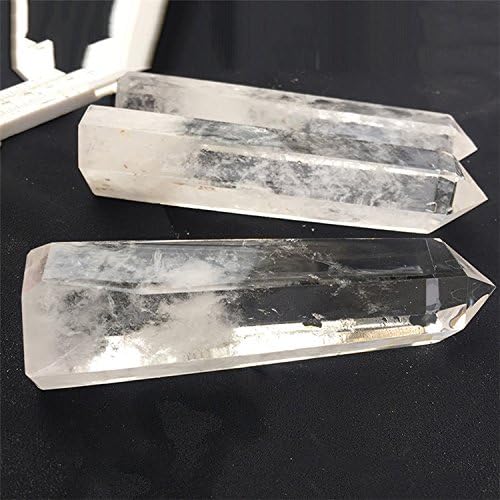 Varas de cristal de cura de cristal LGW, conjunto de 3 Pontos de Cristal de quartzo polidos Varinha, Ponto de rocha Prism de