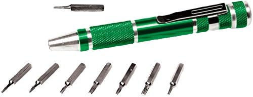 Ferramenta de desempenho W9148 Conjunto de chave de fenda de precisão verde de 9 peças
