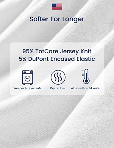 Totaha Premium folhas de berço elásticas-Hipoalergênico, conforto sedoso, efeito amanteigado e calmante, lençóis de malha de camisa de todas as estações, bolso de 9 '' Extra Deep