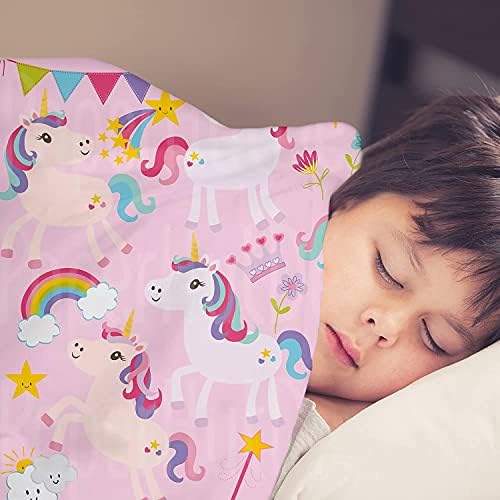 Cobertor de unicórnio para meninas recém -nascidas, preenches de unicórnio de cobertor macio para meninas 30x40 polegadas, decorações de festas unicórnio Classificações de animais Cama Lança de unicórnio Decoração para meninas de cama