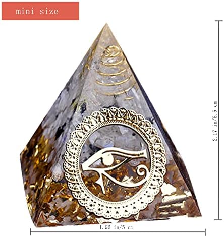 Chrikidor, pirâmide Rune ， Orgone Piramida Cristal Gerador de Energia de Energia Balanceamento de Orgonita Para Proteção Meditação Terapia de Alívio de Estresse, Decoração de Mesa Boa sorte Presente