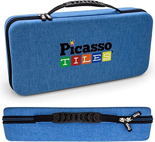 PICASSOTILES 100PC Mini Puzzle de cubo magnético + brinquedos de transporte, mix de 0,5 ”Mix & Match Sensory Construct