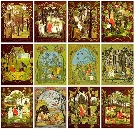 2023 Calendário de parede [12 páginas 8 x12] Pequenas Florestas Pessoas de Sibylle von olfers Ilustração do livro vintage