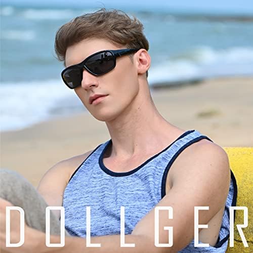 Dollger Polarized Sports Sunglasses para homens Mulheres, tons de proteção UV400 para executar o Golf Driving Cycling Driving