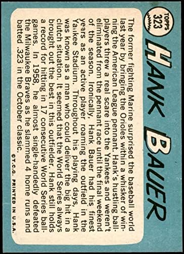 1965 Topps 323 Hank Bauer Baltimore Orioles VG/Ex+ Orioles