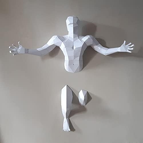 WLL-DP ABRAÇÃO PESSOAS MODELO DE PAPEL 3D Modelo criativo Geométrico Decoração de parede Diy Trophy Paper Sculpture Game