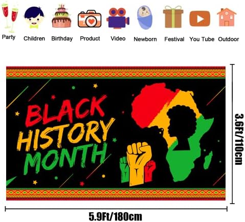 Banner do mês da história negra, decorações do mês da história negra, banner de história negra para a sala de aula africana e decoração