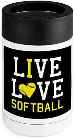Live Love Softball Cooler Cup Stainless Aço Isolado LAN LABLER THINGER