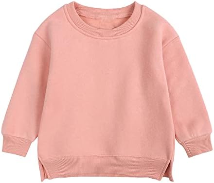 Criança meninos meninos meninas pulôver lã de lã Sweatshirt sólida e bebês coloras top coat tops tops small manga