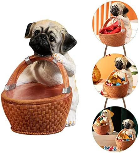 ABAODAM Organizador de armazenamento Chave do pátio Patio Bowl colecionável esculturas de arte cachorrinho cão nórdico ornamento
