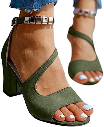 AAYOMET SANDALS MULHERES DRESTADO SUMPLEM, Sandálias femininas abertas de fivela de fivela de fivela Comfort Sandals Sandals Sandals