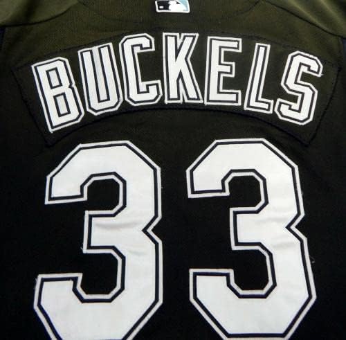 2003-06 Florida Marlins Gary Buckels #33 Game usou Black Jersey BP St XL 153 - Jogo usou camisas MLB