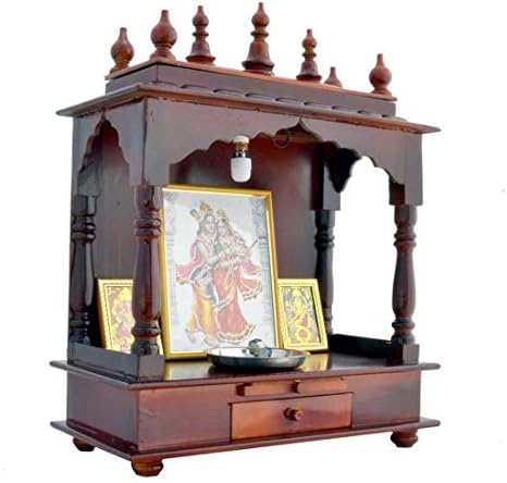 Devyom Indian Export LED Light Home Temple/Pooja Mandir/Templo de Madeira/Templo para Casa/Mandap