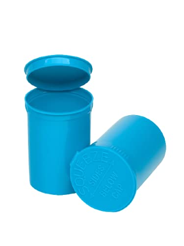 Philips Philips vazios de prescrição de estojo completo Pop Top Vial Made in USA Herb Recifers com garrafas de comprimidos de farmácia médica de cor azul claro resistentes à criança