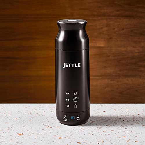 Kettle elétrica de jato - aquecedor portátil de viagem para café, chá, leite, sopa - aço inoxidável Viagem de água panela com controle de temperatura, LED, energia automática - 450ml, eletrodomésticos