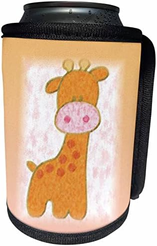 Imagem de 3drose de pêssego e desenho animado de girafas de bebê rosa. - LAPA BRANCHA RECERLER WRAP