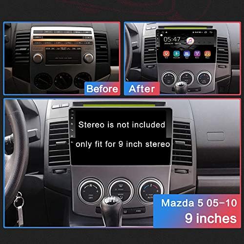 Estrutura de fáscia de rádio de carro de 9 polegadas para Mazda 5 2004-2008 DVD GPS Navi Player Painel Dash KIT