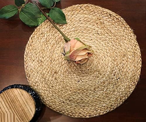 Placemats naturais de juta natural trançada feita à mão, montanha -russa, ferramentas de bar, acessórios de decoração doméstica