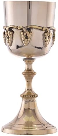 Replicartz Brass vintage cálice de ouro do rei Arthur Decoração medieval Goblet gótica 210 ml