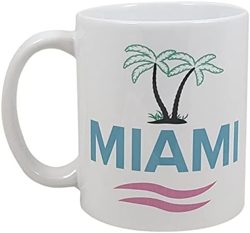Palm City Products Miami - caneca de café cerâmica de 11 oz | Grande presente para os miamianos