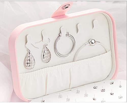 Caixa de jóias wssbk caixa de exibição multifuncional para anéis Brincho colar couro material macio feminino saco de caixa de armazenamento