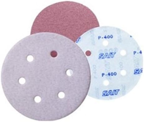 ABRASIVOS UNIDOS SAIT 37635 6 4S/4V Saitech Hook/Loop Paper Discs 80c