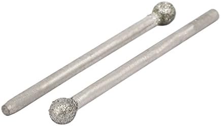 Aexit 2,35 mm peças e acessórios de moedor de potência de haste de 4 mm 4mm diamante em forma de bola em forma de moagem